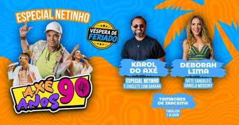 Cartaz: AXÉ ANOS 90 - VÉSPERA DE FERIADO, Floresta Bar, 1 de nov.