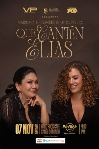 Poster: Maridalia Hernández & Laura Rivera, Hard Rock Cafe Santo Domingo, Nov 7