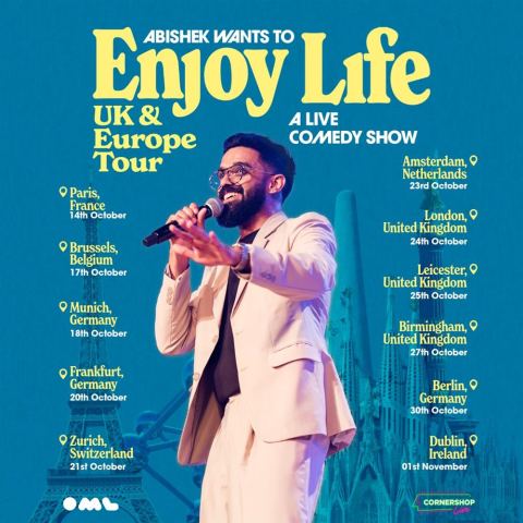 Poster: Abishek Kumar - Abishek wants to Enjoy Life!, Crescent Theatre, Oct 27