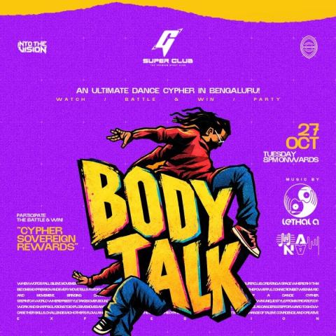 Poster: Body Talk, Gsuper Club, Oct 27