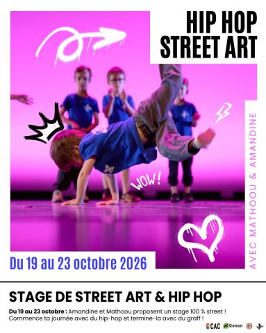 Affiche : Stage 100 % street – Vacances d’automne, OCAC, 26 oct.