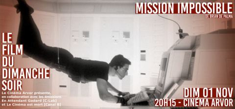 Affiche : Le Film du dimanche soir : Mission Impossible de Brian De Palma, Cinéma Arvor, 1 nov.