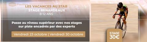 Affiche : Stage piste Renardeaux (8 à 12 ans), Stab Vélodrome, 30 oct.