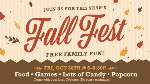 Poster: Fall Fest at Houston’s First Baptist Church Downtown Campus, Houston’s First Baptist Church Downtown Campus, Oct 30