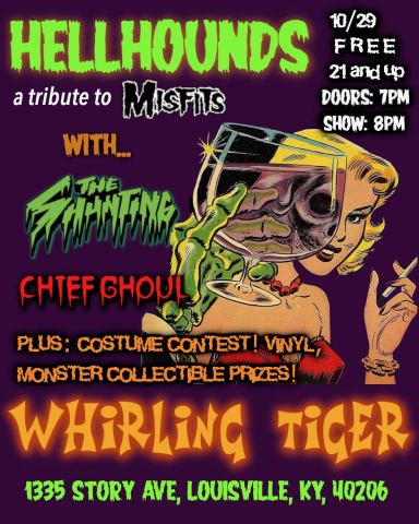 Poster: Hellhounds | The Shunting | Chief Ghoul, The Whirling Tiger, Oct 29