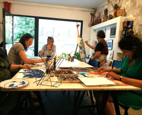 Affiche : Cours de dessin et peinture pour adultes, atelier Citrouille, 21 sept.