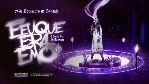 Cartaz: E Eu Que Era Emo? HallowEmo, Gandaia Bar & Club, 7 de nov.