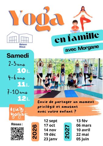 Affiche : Maison Bleue - Yoga en famille, Maison de Quartier - La Maison Bleue, 14 nov.