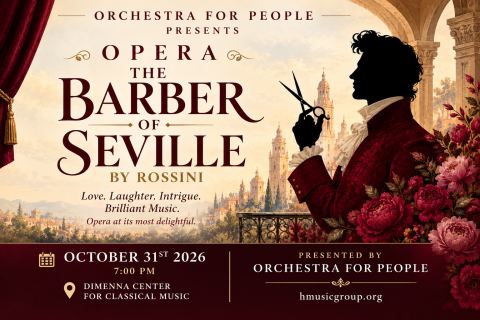 Poster: Rossini - Barber of Seville, The DiMenna Center for Classical Music, Oct 31