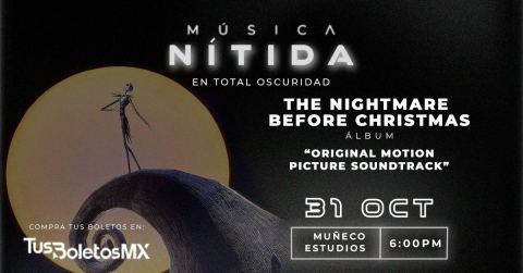 Cartel: Música Nítida: The Nightmare Before Christmas "Original Motion Picture Soundtrack", Muñeco Estudios, 31 oct