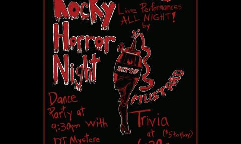 Poster: Rocky Horror Night! Trivia+Live Performances!, Alex's Bar, Oct 28