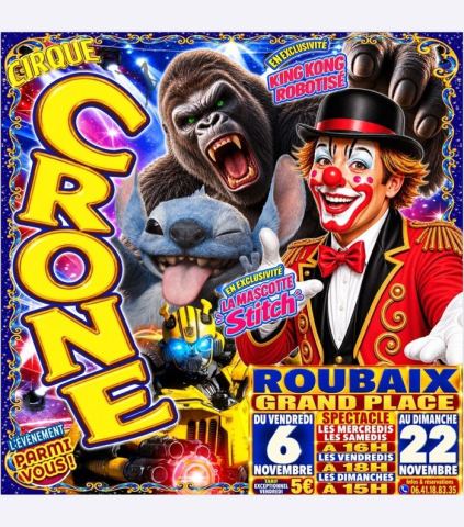 Poster: Cirque Crone, Grand'Place, Nov 6