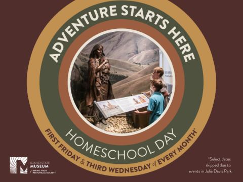 Poster: Homeschool Day: Make Your Mark with Aly McKnight, Idaho State Museum, Nov 6