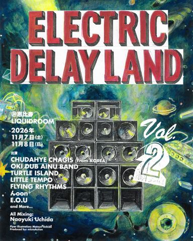 ポスター：ELECTRIC DELAY LAND Vol.2, LIQUIDROOM, 11月7日
