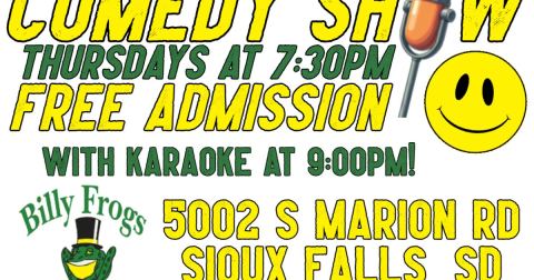 Poster: FREE Weekly Comedy Show, Billy Frogs Bar & Grill, Oct 29