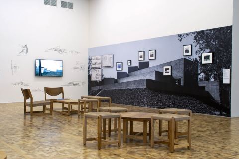Cartel: Museo Tamayo: Arquitectura y cosmotécnica, Museo Tamayo, 23 jul