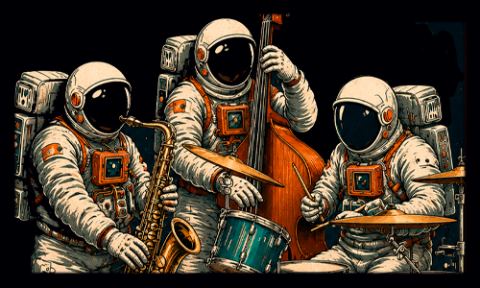 Cartel: AROUND THE SPACE BAND w/ MIGUEL VILLAR . JUAN PABLO BALCAZAR . CARLOS FALANGA, 23 Robadors, 4 nov