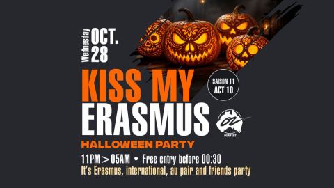 Affiche : KISS MY ERASMUS - 28.10.26, Café Oz Châtelet - The Australian Bar, 28 oct.