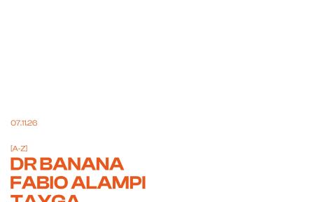 Locandina: Take It Easy x Rinse with Dr Banana [ACCESSO RISERVATO AI TESSERATI ARCA], ARCA, 7 nov