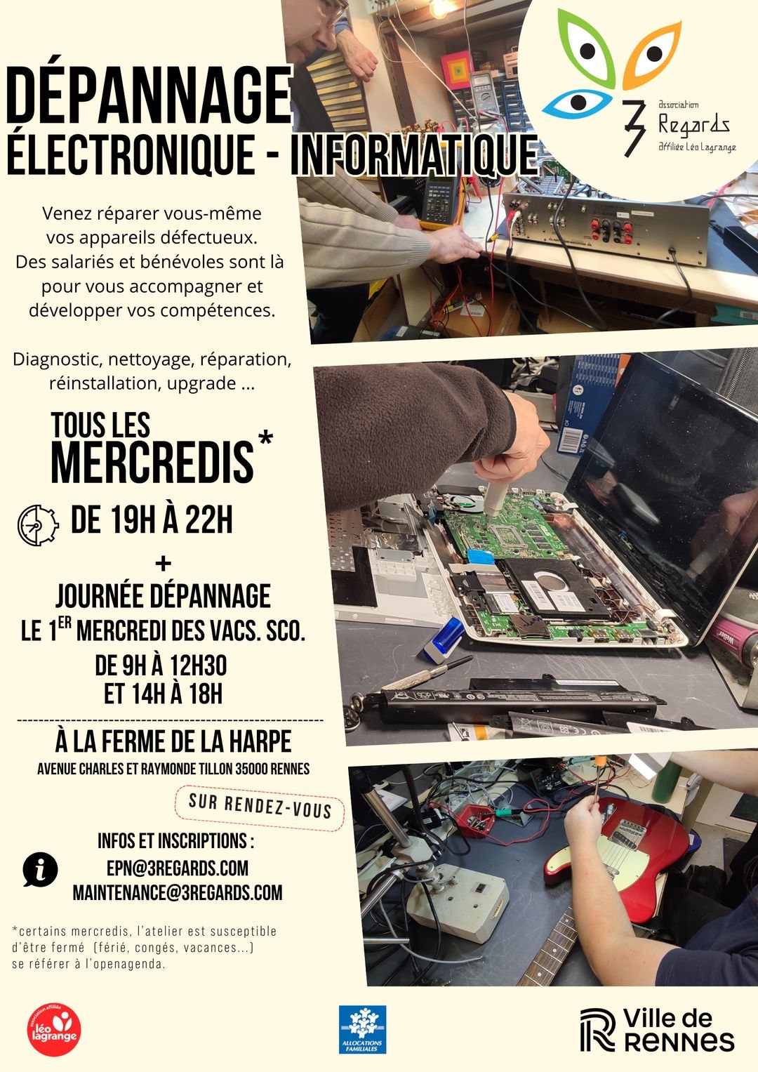 Affiche : Dépannage Électronique, Informatique & Numérique