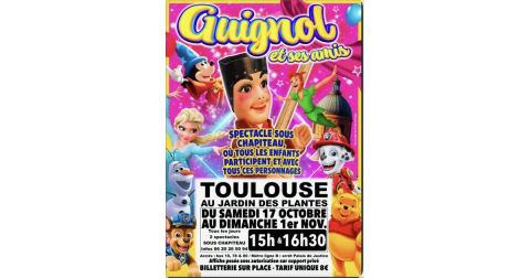 Affiche : Guignol et ses amis au jardin des plantes, Jardin des Plantes, 17 oct.