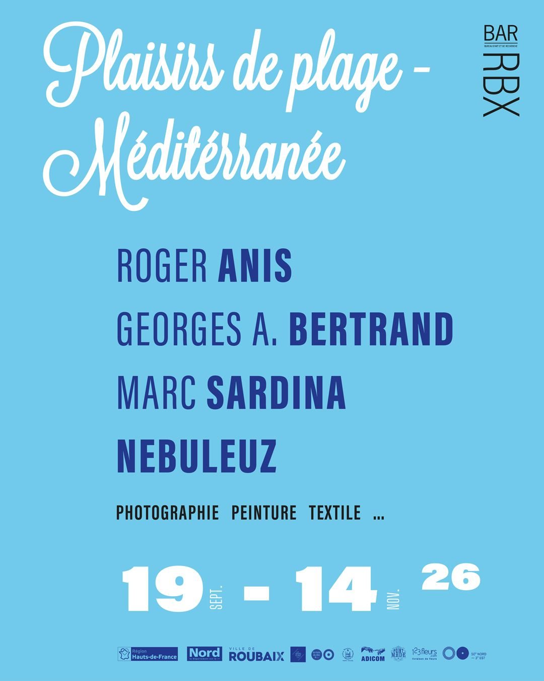 Affiche : PLAISIRS DE PLAGE – MÉDITERRANÉE