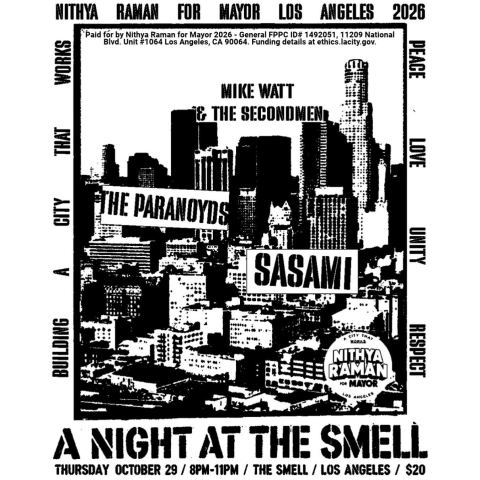 Poster: Thursday, October 29, 2026 — The Smell, The Smell, Oct 29