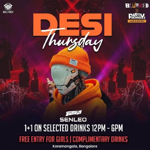 Poster: Desi Thursday, BLURRED, Oct 29