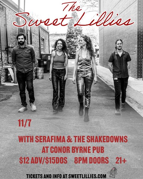 Poster: The Sweet Lillies with Serafima & The Shakedowns
