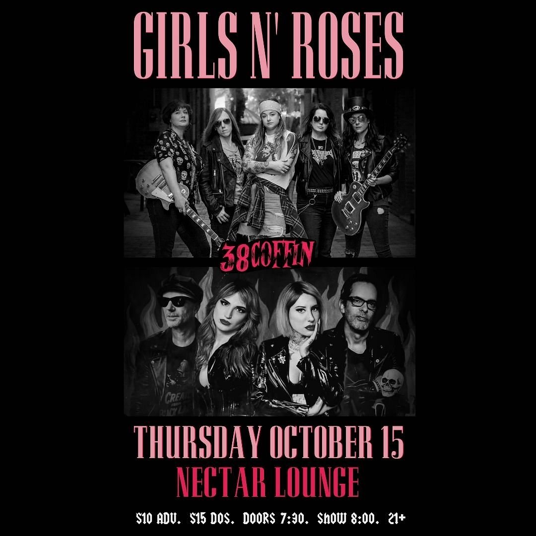 Poster: GIRLS N' ROSES (Guns N' Roses Tribute) with 38 Coffin