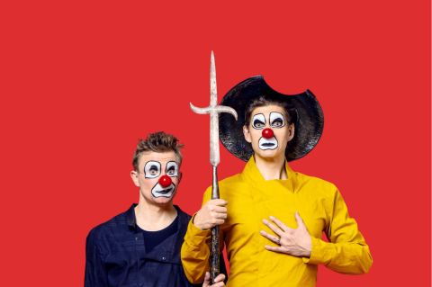 Juliste: Red Nose Company: Don Quixote (englanninkielinen), Konepajan näyttämö, 13.11.