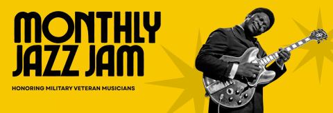 Poster: Monthly Jazz Jam: Honoring Military Veteran Musicians, Flushing Town Hall, Nov 11