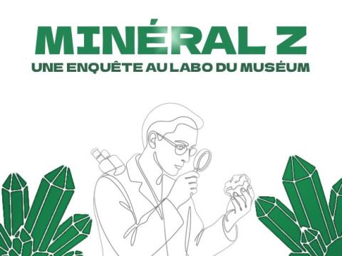 Affiche : Enquête au Labo : minéral Z, Muséum de Toulouse, 30 oct.