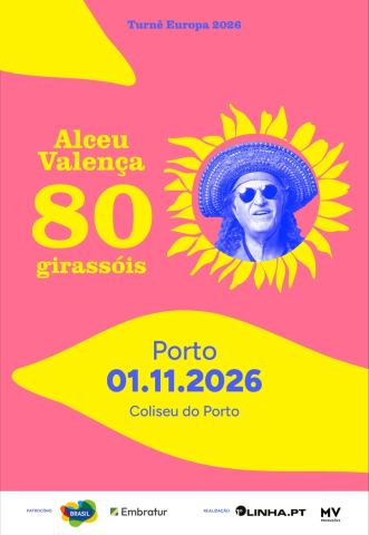 Cartaz: Alceu Valença - 80 Girassóis, Coliseu Porto Ageas, 1/11
