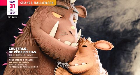 Affiche : Séance Halloween : GRUFFALO, DE PÈRE EN FILS (dès 4 ans), Cinéma Jean Eustache, 31 oct.