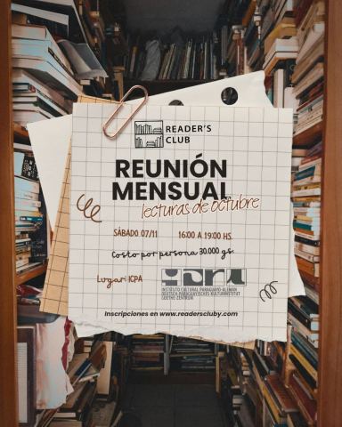 Poster: Reader’s Club Noviembre, Instituto Cultural Paraguayo Alemán – Goethe-Zentrum (ICPA-GZ), Nov 7