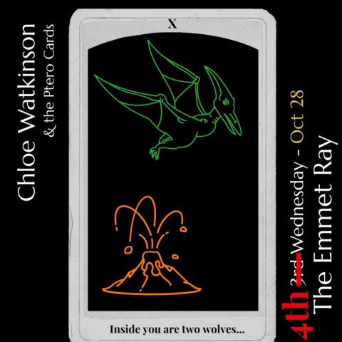 Poster: Chloe Watkinson & the Ptero Cards, Soul Pop Vocals, The Emmet Ray, Oct 28