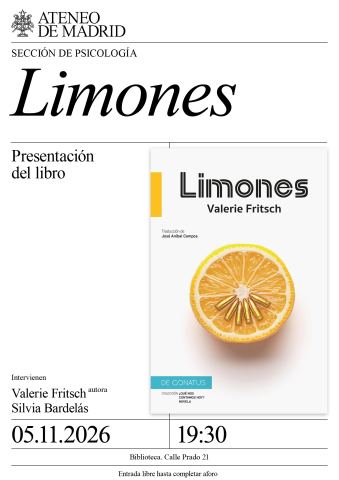 Cartel: «Limones», Ateneo Científico, Literario y Artístico de Madrid, 5 nov