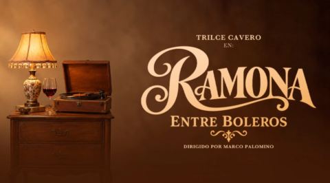 Cartel: RAMONA ENTRE BOLEROS por Trilce Cavero, Centro Cultural Ricardo Palma, 1 nov