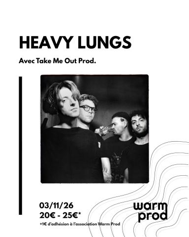 Poster: Heavy Lungs, Warm Audio, Nov 3