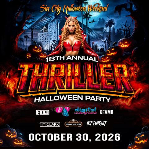 Poster: 18th Annual Thriller Halloween Party, The Theater at Virgin Hotels Las Vegas, Oct 30