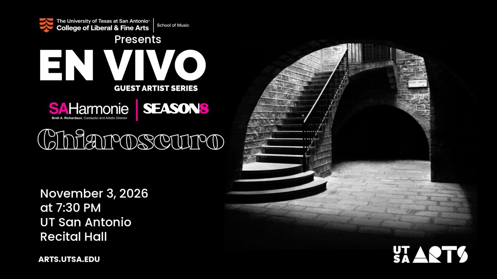 Poster: Chiaroscuro with SA Harmonie Wind Ensemble