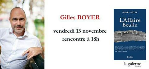 Affiche : Rencontre Gilles Boyer, La Galerne, 13 nov.