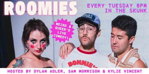 Poster: ROOMIES with Dylan Adler, Sam Morrison & Kylie Vincent, The Elysian Theater, Nov 3