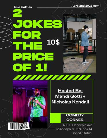 Poster: Duo Battles by Mahdi Gotti & Nicholas Kendall, Comedy Corner Underground, Oct 29