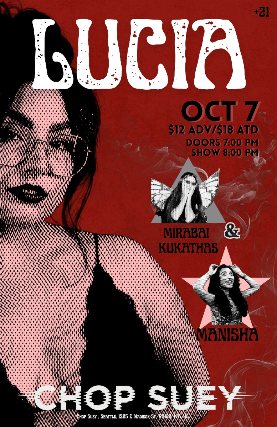 Poster: Lucia Flores-Wiseman, MANISHA, Mirabai Kukathas