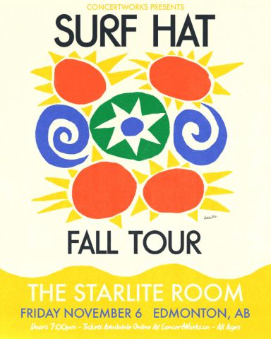 Poster: Surf Hat w/ Special Guests, Starlite Room, Nov 6