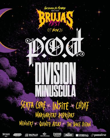 Poster: Brujas Fest Saltillo 2026, Hacienda El Mimbre, Nov 7