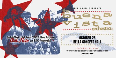 Poster: Buena Vista Orchestra, Bella Concert Hall (Taylor Centre for the Performing Arts), Oct 28