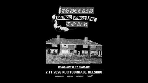 Juliste: EsDeeKid (UK) – Council House Rat Tour, Kulttuuritalo, 2.11.